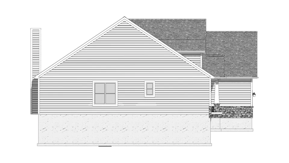 The Lakeside house plan, exterior view 4